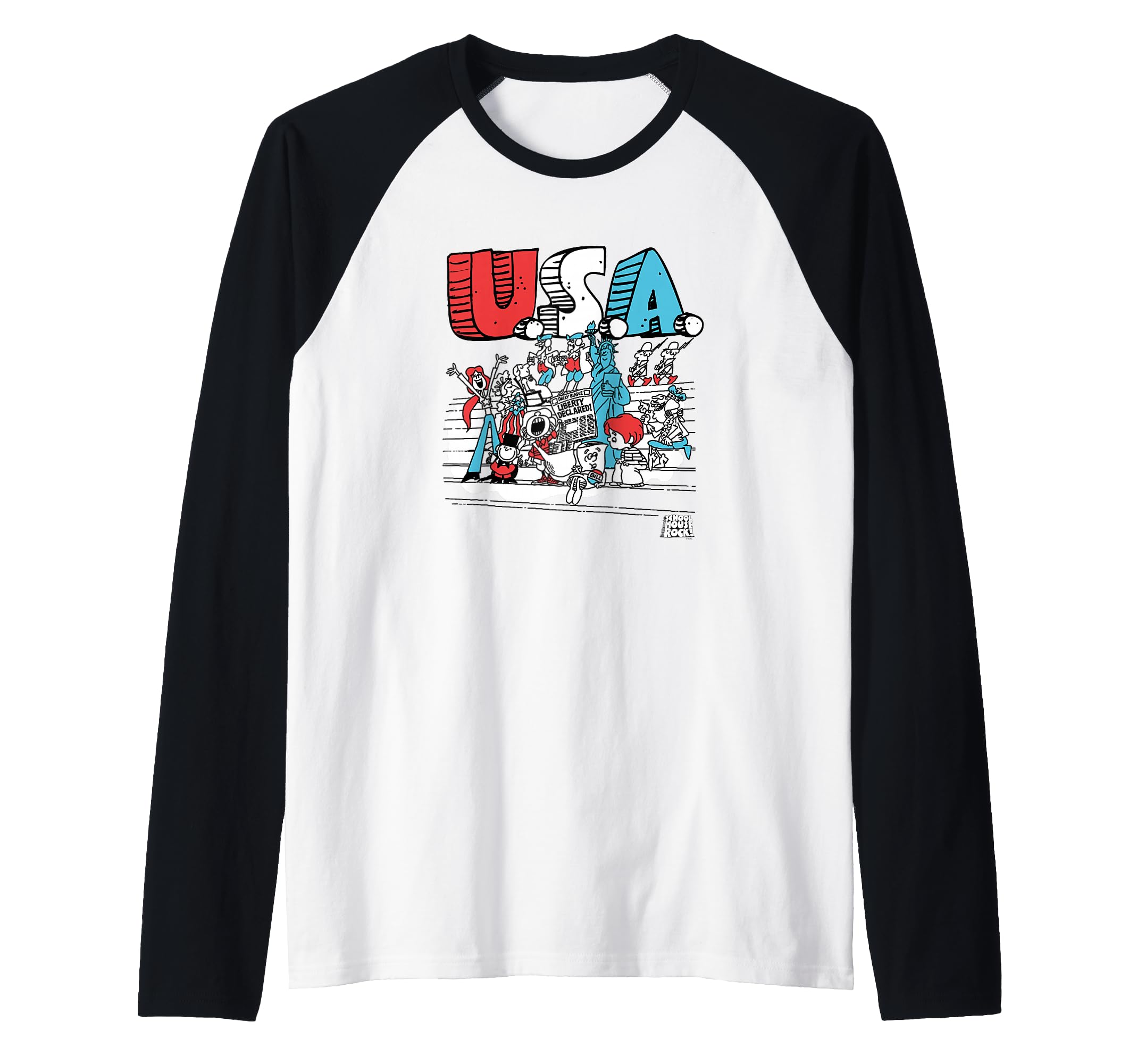 Schoolhouse Rock USA Celebration at the Capital Retro TV Raglan Baseball Tee