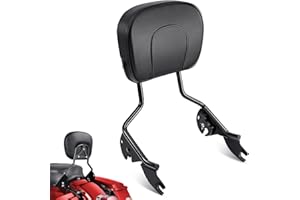 Benlari Passenger Backrest Sissy Bar, Quick Release Rear Detachable Sissy Bar Backrest Compatible with Harley Davidson Street Glide Road King Electra Glide Road Glide 2009-2024, Black