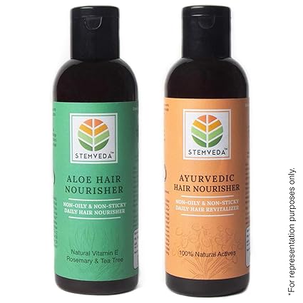 STEMVEDA Aloe Hair Nourisher 100ml And Ayurvedic Hair Nourisher 200ml (Combo Pack)