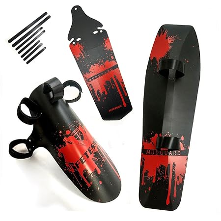 FETESNICE Radfahren MTB Mountainbike Road Fahrrad vorne hinten Kotflügel Kotflügel und vorne Clip-on Fahrrad unten Rohr Kotfl