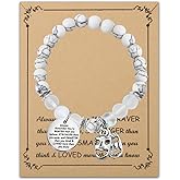 BNQL Drama Mask Bracelet, Large, Black and White, Stainless Steel, Round Bead Chain, Female, Theatre Nerd Gifts, Broadway Lover Gift, Tragedy & Comedy Masks, Actor & Actress Gifts