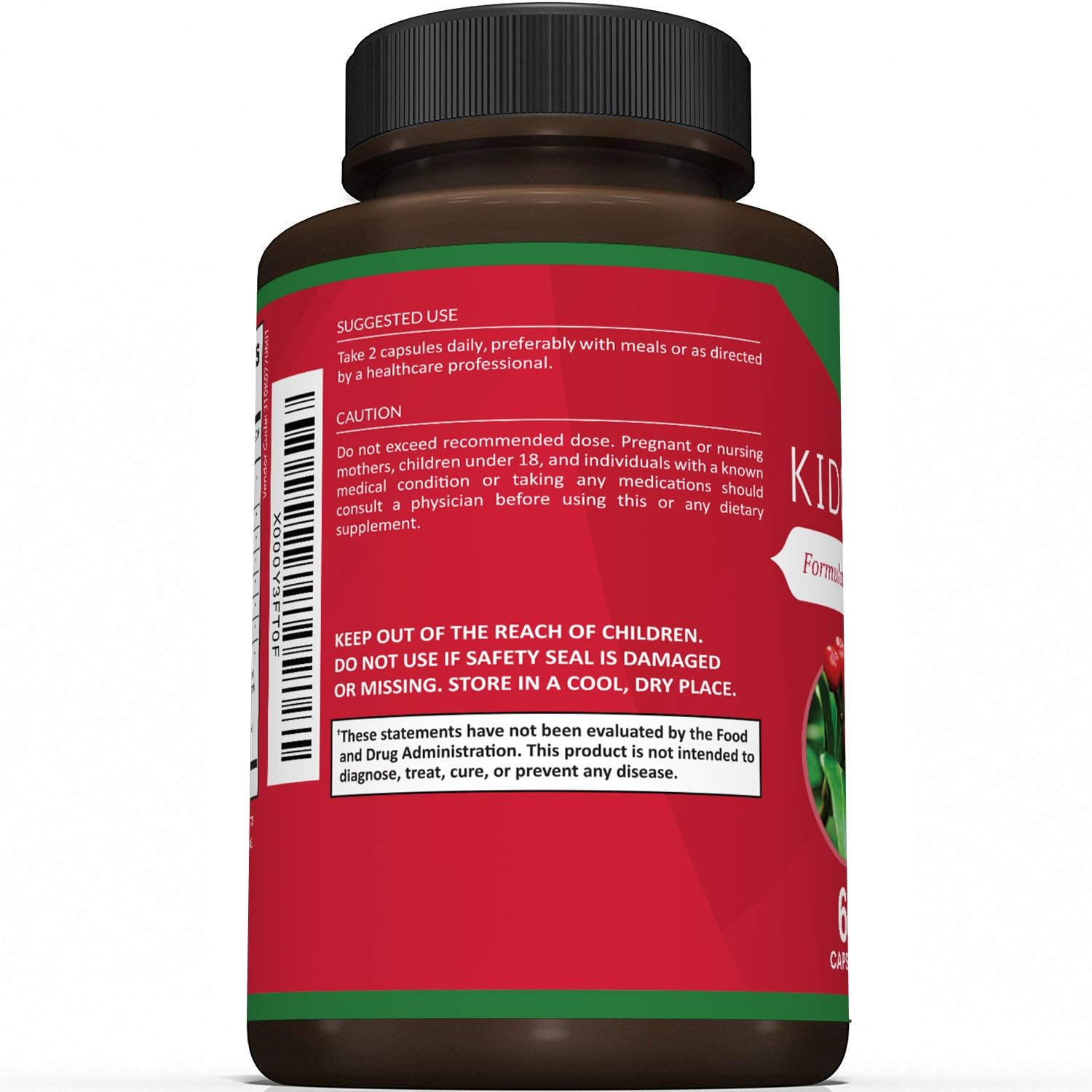 Premium Kidney Cleanse Supplement – Powerful Kidney Support Formula with Cranberry Extract Helps Support Healthy Kidneys & Urinary Tract Support– 60 Vegetarian Capsules: Health & Personal Care