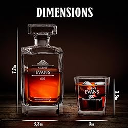 Maverton Whiskey Set with 2 Glasses for man