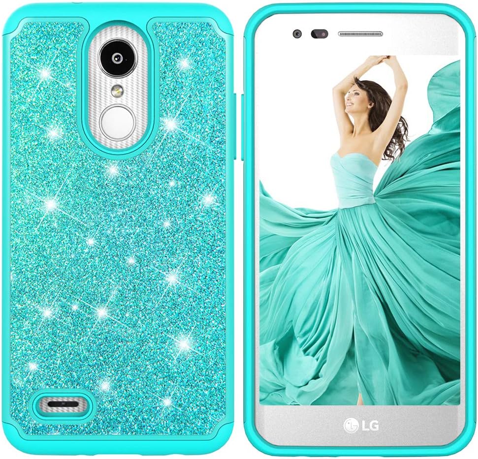 LG Aristo Case,LG Fortune Case,LG K8 Case,LG LV3 Case,Slim Bling LG Fortune 2 Phone Case for Girls Women,LG Tribute Dynasty Case,LG Phoenix 4 Case,LG Rebel 3 Case,Shockproof Camo Protective Case-Teal