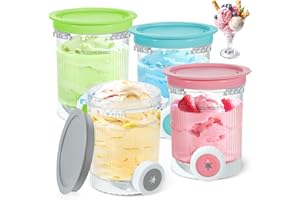 4 Pack Pint Containers Replacement for Ninja Swirl by Creami Pints and Lids, Compatible with Ninja Creami Swirl Ice Cream & S