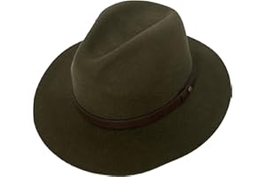 KANUT SPORTS Bryson Wool Felt Fedora Hat–100% Wool, Wide Brim, Water Repellent, UPF 50+ Sun Protection, Unisex Dress Hats for Outdoor