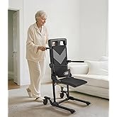 VOCIC Movable Electric Chair Lift with 4 Wheels, Portable Rolling Chair Lift with T-Stabilized Base, Short-Distance Transport