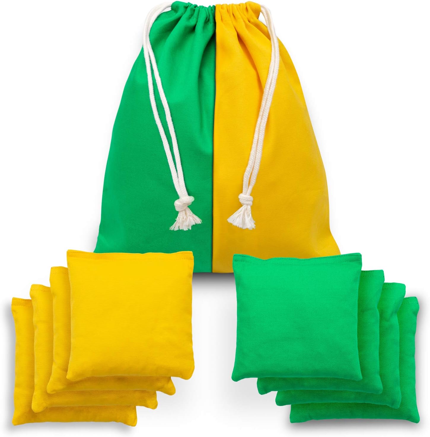 TOYSHARING Cornhole Bags Corn Filled Corn Hole Bean Bags American Flag Corn Hole Bags Regulation Pro Cornhole Bean Bags USA Duckcloth Canvas Double Stitched with Tote Bag Toss