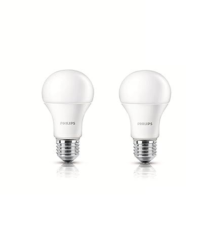 Philips Base E27 9-Watt LED bulb (Warm White,Pack of 2)