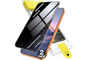 JETech Infinity Privacy Screen Protector for iPhone 17 Pro Max, 9H+ 3D Full Coverage Anti-Spy Tempered Glass with Auto-Align 