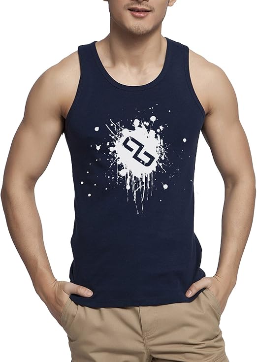 Amazon.com: Men's Slim Crew Neck Bodybuilding Abstract Tank Tops Black: Clothing