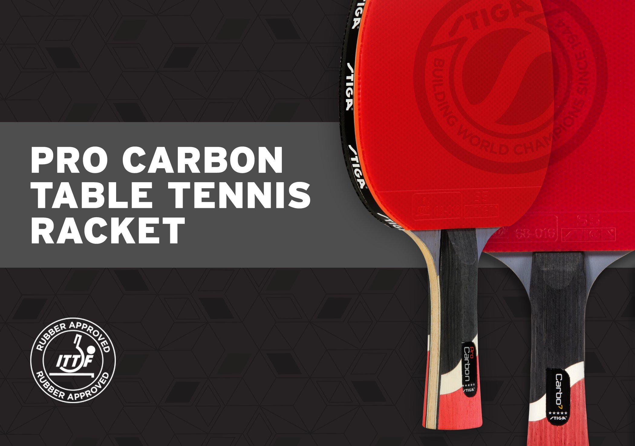 STIGA Pro Carbon PerformanceLevel Table Tennis Racket with Carbon