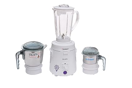 Sujata SuperMix SM 900-Watt Mixer Grinder with 3 Jars (White)