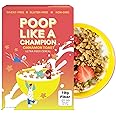 Poop Like A Champion High Fiber Cereal - Cinnamon Toast Flavor | Keto Friendly Low Carb Gluten Free & Healthy | Breakfast Essentials with Soluble, Insoluble & Psyllium Husk Powder