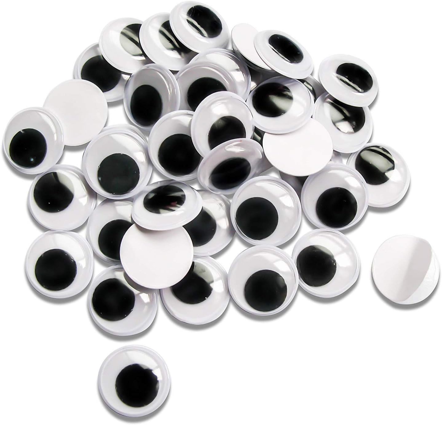 Googly Eyes Self Adhesive 20mm - 100 Stick On Googly Eyes for Crafting Kids Craft Projects & DIY, Black White - Image 4