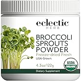Eclectic Herb - Broccoli Sprouts Powder Nutritional Supplement | Vitamins + Minerals | Antioxidants & Immune | Superfood Powder + Daily Greens Drink Mix | USDA Organic, Non-GMO, Vegan (4.3 oz | 122 g)