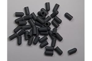 dexierp Protection Force Round Cap For 15/64" 6mm OD (Pack of 50) Pipe Post Tube End Cover M6 Screw Thread Protectors Elastic Silicone Rubber