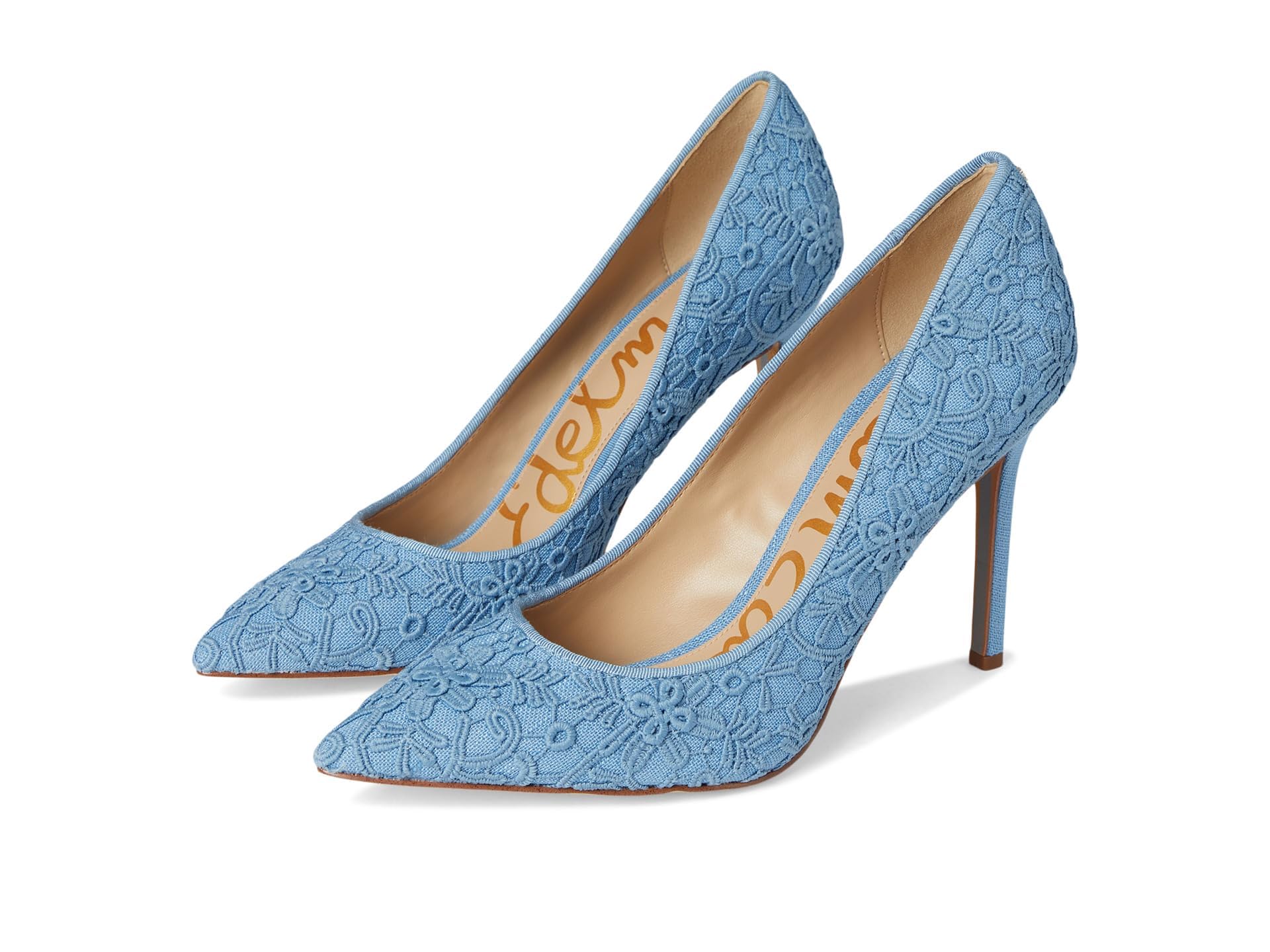 Sam Edelman Women’s Hazel Pump Royal Sky Blue Lace 8 Medium