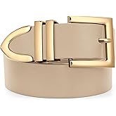SUOSDEY Plus Size Women's Leather Belts for Jeans Pants Dress Fashion Women Waist Belt with Gold Buckle