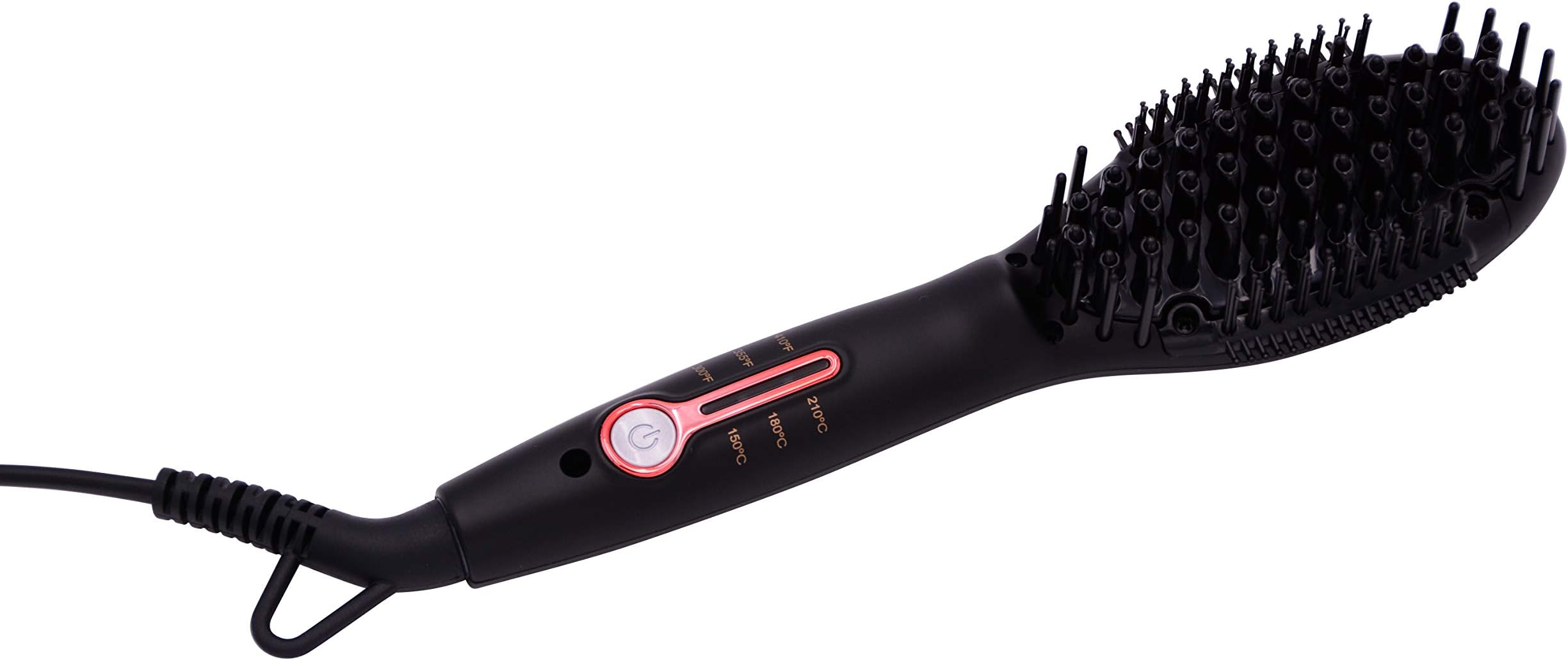 Upgraded Ionic Beard Straightener Comb, UuhairB Hair Straightening Brush with Heating-Fast Natural Straight Hair Styling-Anti Scald/Auto Shut Off/Mini Sized for Travel/Home