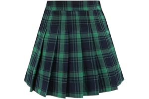 TONCHENGSD Women's High Waist Pleated Mini Skirt Skater Tennis Skirt