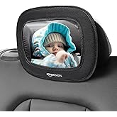 �鶹�� Basics Baby and Toddler Car Seat Easy View Jumbo Safety Mirror with Wide Shatterproof View