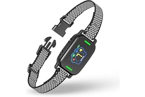 CAWJUG Smart Bark Collar for Small Medium Large Dogs, Rechargeable Anti Bark Collar for Dogs with Exclusive Safety Lock, Dog Barking Collar with 7 Adjustable Sensitivity, 5 Working Modes & IPX7 Waterproof