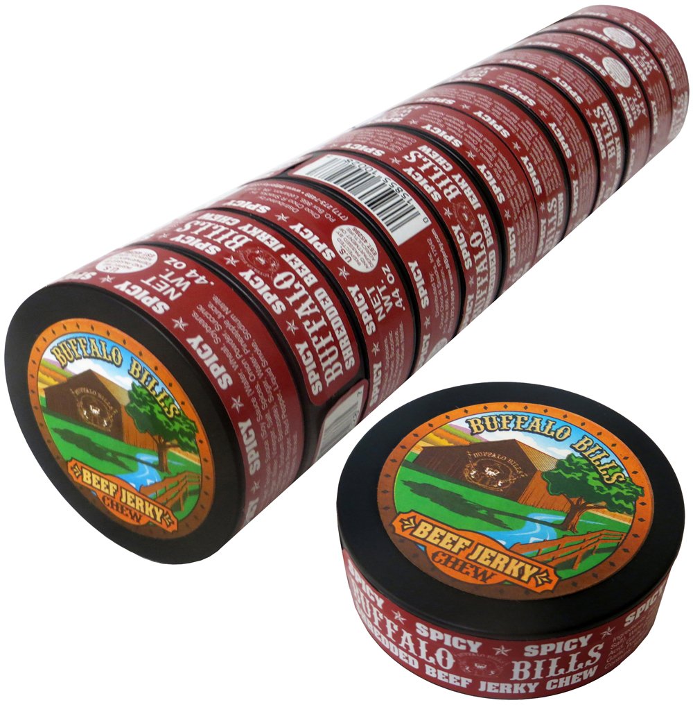 Buffalo Bills 0.44oz Spicy Shredded Beef Jerky Chew (12 cans of spicy