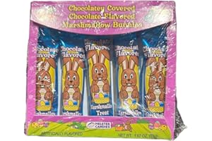 Melster Candies (1) 5pc Box Chocolatey Covered Chocolate Flavored Marshmallow Bunnies Easter Candy 1.87 oz