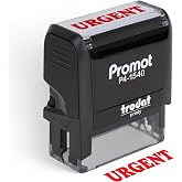 Promot Urgent - Self Inking Rubber Stamp - Ink Stamps | Organizes Document Workflow, Improves Office Efficiency, Crisp And Consistent Impressions, Refillable Design