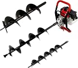T-Mech 52cc Petrol Post Hole Digger 3HP Garden Auger, 1.2 LTR view 2
