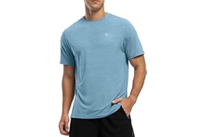 Rdruko Men's Dry Fit Workout Shirts Moisture Wicking Short Sleeve Athletic Running Gym Active T Shirts