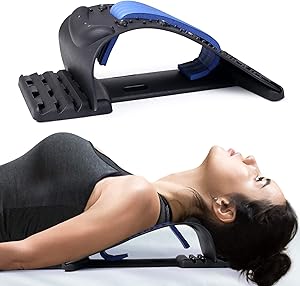 Neck Stretcher for Neck Pain Relief, Upper Back and Shoulder Relaxer for Muscle Relax and Spine Alignment, Cervical Traction Device Adjustable 4 Level