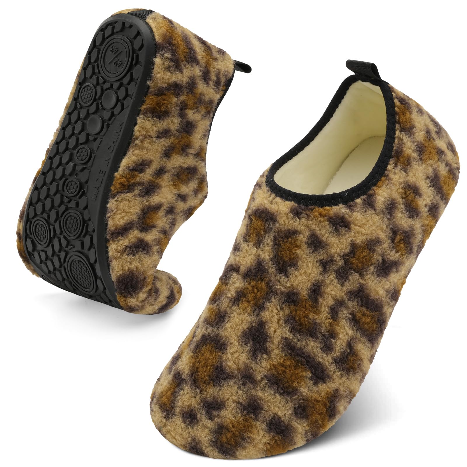 QFH Womens & Mens Cozy House Slippers - Portable
