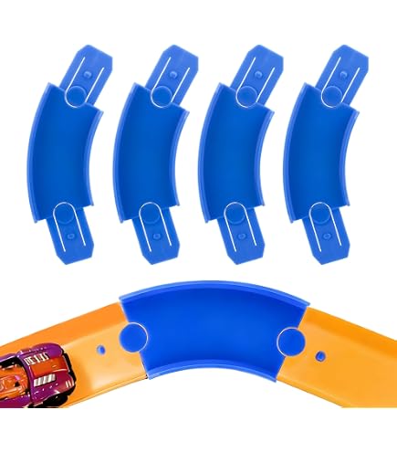 4pcs Piste Virage pour Hot Wheels, Connecteur Rail Incurvés à 90 Degrés en ABS de Qualité Supérieure Composants de Circuit pour V... - Jeux - Jouets