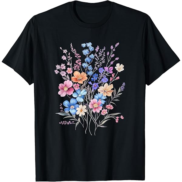★SHADOWS FLOWER TEE XL Amazon.com: Vintage Flowers Women Wildflower Graphic Floral