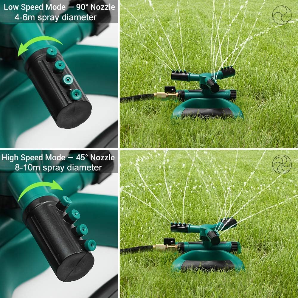 Milemont Garden Sprinkler Lawn Irrigation System 360 Degree Rotating Lawn Sprinkler Automatic Garden Water Sprinklers : Garden & Outdoor