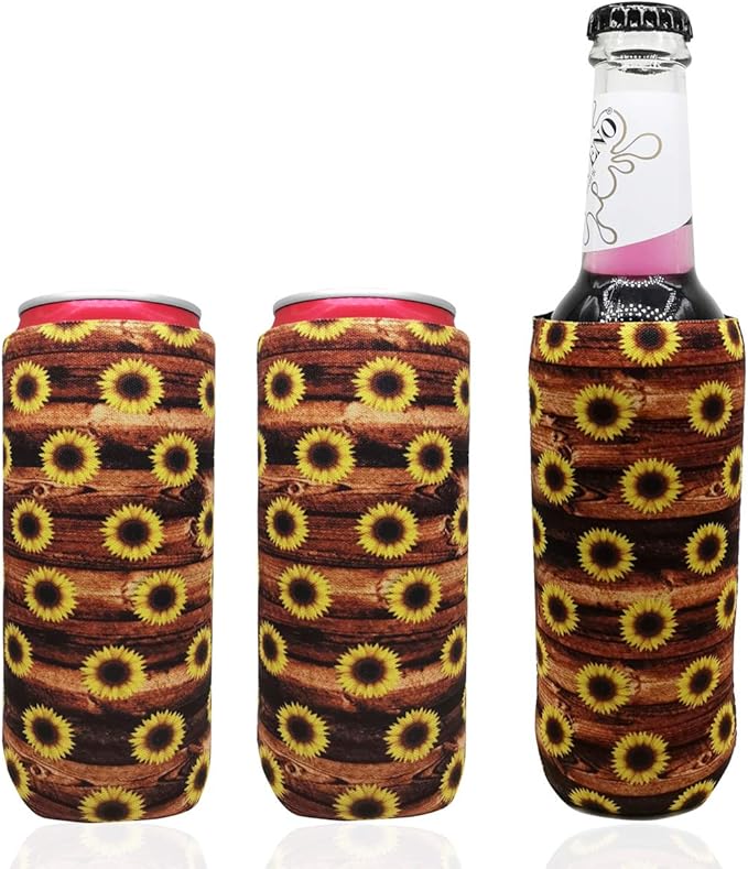 Colorful Neoprene Slim Beer Can Cooler Tall Stubby Holder
