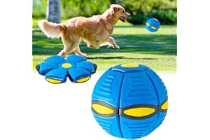 DSY IBA 2025 New Doggy disc Ball, Interactive Flying Saucer Ball Dog Toys, pop up Ball for Dogs, Variable Form Pet Toys (Blue)