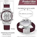 Hearkent Pedometer Watch for Women Non Bluetooth 30M Waterproof Red view 2