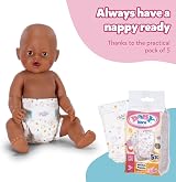 BABY born Nappies Pack of 5 for 43 cm Dolls – Reusable Toy Nappy Set view 4