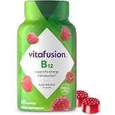 Vitafusion Vitamin B12 1000 mcg | 140 Gummies | Yummy Raspberry Flavor | Adult Gummy Vitamins for Women &amp; Men Energy | Gluten and Dairy Free Supplement
