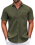 COOFANDY Mens Dress Shirts Button Down Short Sleeve