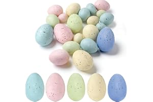 Easter Egg Stuffers 2.14 in Plastic Speckled Eggs Bowl and Vase Filler Faux for DIY Spring Displays and Easter Decorations(15