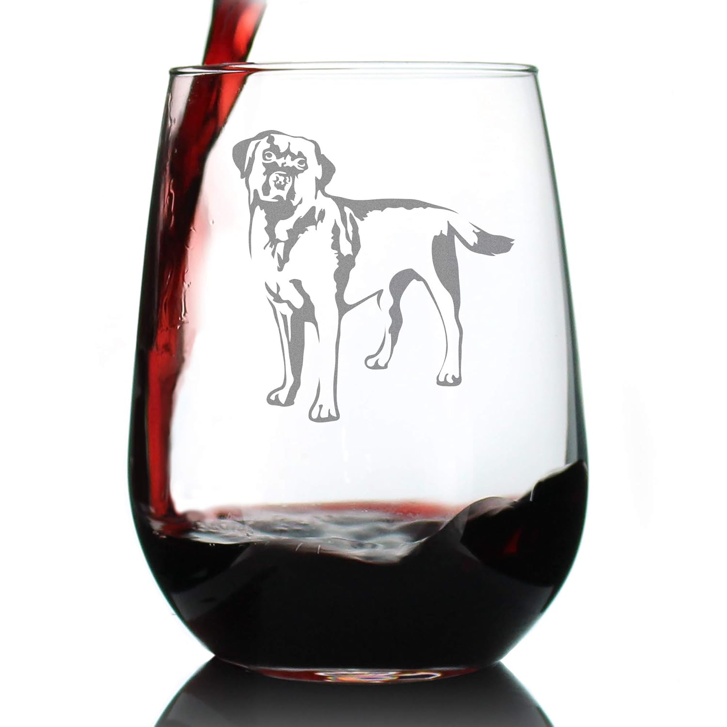 Labrador Retriever Stemless Wine Glass Large 17 oz
