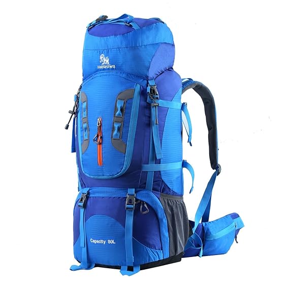 HWJIANFENG Trekkingrucksack Wanderrucksack - Große Kapazität 80L - Ultraleicht, strapzierfähig - Perfekt für Camping/Wandern/