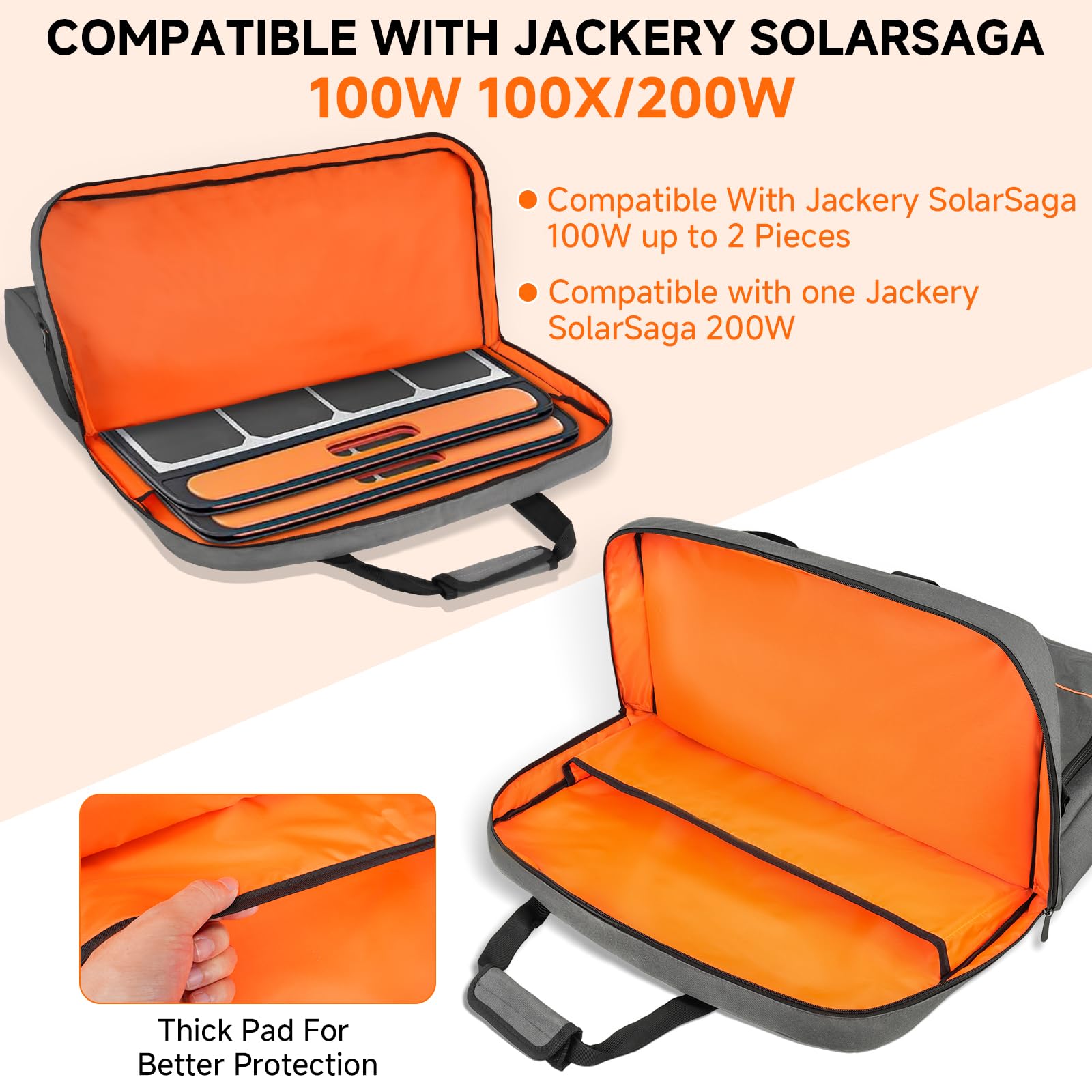 Condition photo showing New/Like New for mrinca solar panel storage bag compatible with jackery solarsaga 100/100x/200w & anker solix ps100/p