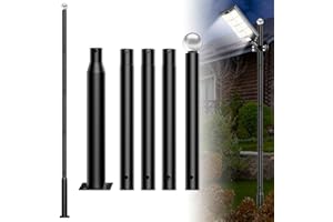 loyoele 16.5Ft Solar Street Light Pole for Parking Lots, Courtyards, Streets, Backyards, Outdoor House - Durable Weather-Resistant Street Poles