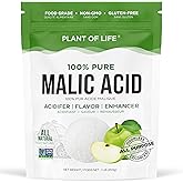 Malic Acid Powder by Plant of Life, Pure, Food Grade, Multi-Use Natural Sour Agent for Food, Drink, Candies, and pH. (1lb (45