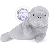 SuzziPals Manatee Stuffed Animal, Microwavable Heating Pad for Comfort | Lavender Scented Manatee Plush Toy for Soothing &amp; Relaxation, Cuddly Manatee Gifts for Kids &amp; Adults, Snuggly Comfort